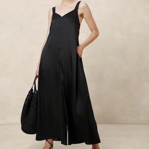Banana Republic Silky Twill Wide Leg Jumpsuit